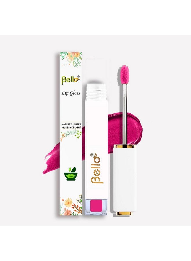 Bello بيلو لوسيون شفاه طبيعي ولامع | غير لزج | خالي من المواد الكيميائية | غني بزيت بذور الجزر وزيت اللوز | معتمد من AYUSH (سر الورد، 4 جرام)  - Image 1