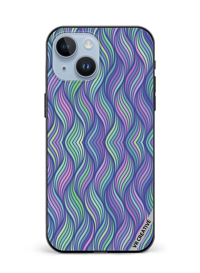 VR CREATIVE Protective Case Cover For Apple iPhone 15 Plus Strips Design Multicolour - Image 1
