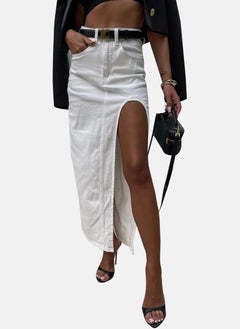 يونيكي White High Rise Maxi Skirts  - Image 5