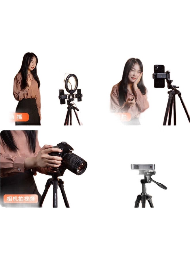 Fotopro Digi-3600 Mirrorless Dslr Digital Camera Phone Horizontal And Vertical Shooting Portable Aluminum Alloy Tripod With Phone Clamp - Image 1