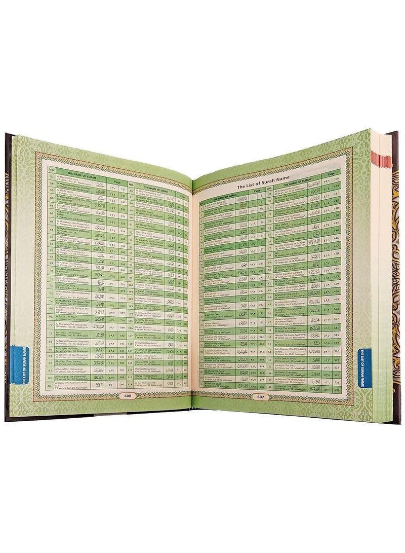 THE NOBLE QURAN WORD BY WORD TRANSLATION COLOR CODED TAJWEED Arabic TO English,Holy QURAN English Arabic Translation Meaning.Maqdis B5 Medium Size 17/24 Cm - (BLACK) - Image 5