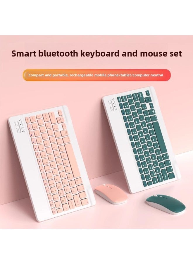 Wireless Bluetooth Keyboard Tablet Dedicated Mobile Phone Ipad Learning Machine Universal External Mouse Portable Keypad-Color:Black-Product Type:Keyboard + Single-mode Mouse (the Mouse Needs To Be Battery) - Image 2