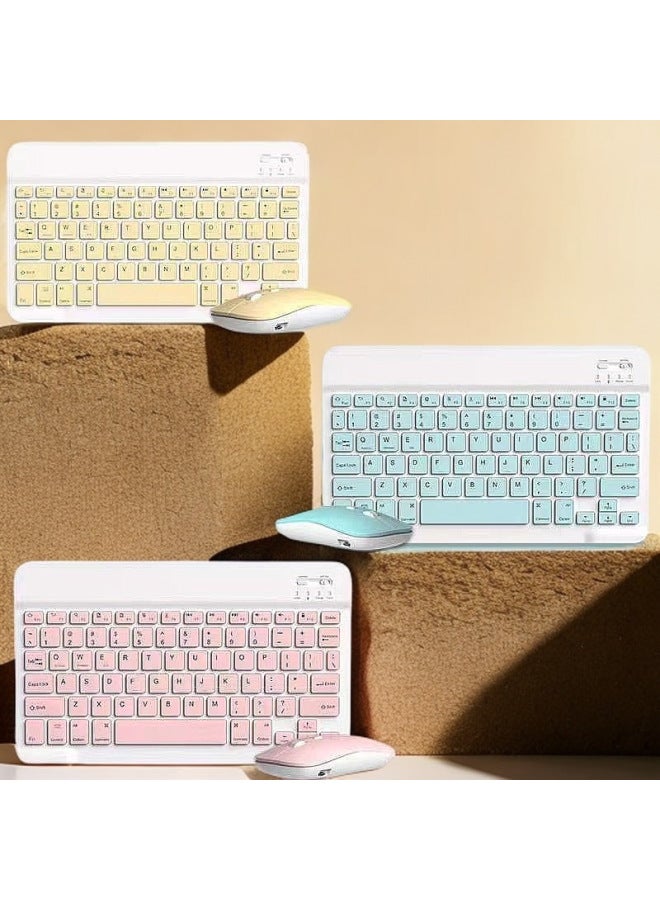 Wireless Bluetooth Keyboard Tablet Dedicated Mobile Phone Ipad Learning Machine Universal External Mouse Portable Keypad-Color:Black-Product Type:Keyboard + Single-mode Mouse (the Mouse Needs To Be Battery) - Image 5