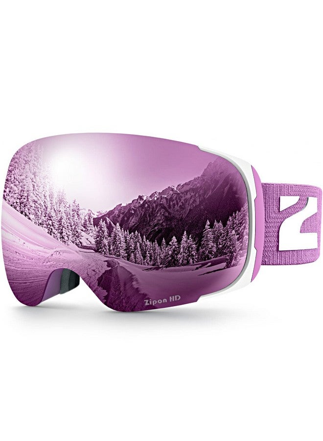 ZIONOR Ski Goggles Z1 Zipon Hd Lens Snow Goggles For Men Women Adult Antifog Magnetic Lens Snowboard Goggles With Uv Protection Otg Snowboarding Goggles Over Glasses Skiing Snowmobile Goggles - Image 1