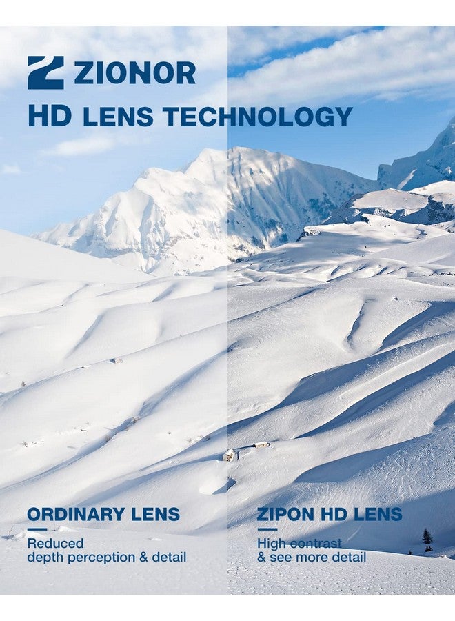 ZIONOR Ski Goggles Z1 Zipon Hd Lens Snow Goggles For Men Women Adult Antifog Magnetic Lens Snowboard Goggles With Uv Protection Otg Snowboarding Goggles Over Glasses Skiing Snowmobile Goggles - Image 4