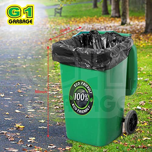 G1 G 1 Extra Large | 29 inch X 39 inch | 4 Packs of 10 Pcs - 40 Pcs | Disposable Garbage Trash Waste Dustbin Bags - Black - Image 2
