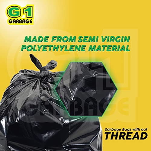 G1 G 1 Extra Large | 29 inch X 39 inch | 4 Packs of 10 Pcs - 40 Pcs | Disposable Garbage Trash Waste Dustbin Bags - Black - Image 3