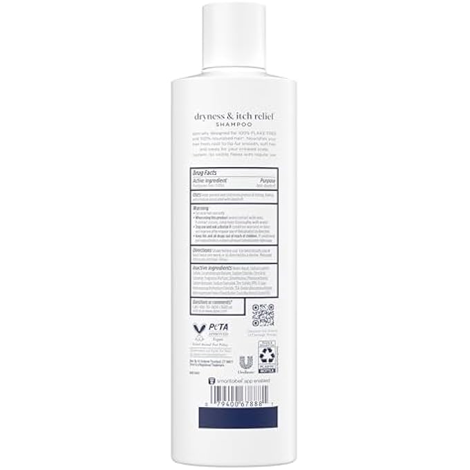 Dove شامبو ديرماكير لفروة الرأس ضد القشرة - تخفيف الجفاف والحكة لفروة الرأس الجافة - علاج فروة الرأس الجافة مع بيريثيون الزنك 12 أونصة سائلة - Image 3