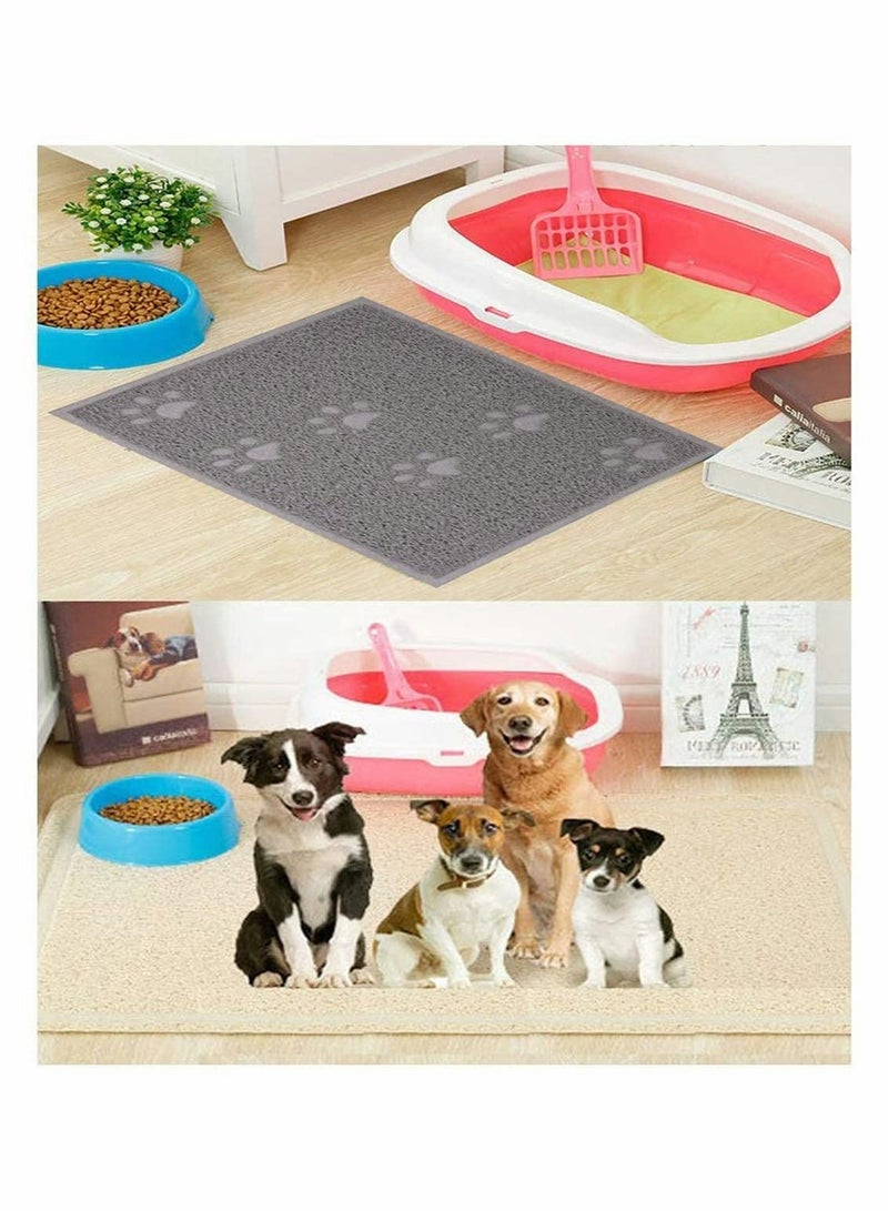 Pet Food Mat 1pc Waterproof Non Slip Dogs and Cats Feeding Tray Pads Grey 40 * 30cm15.74 * 11.81 inches - Image 5