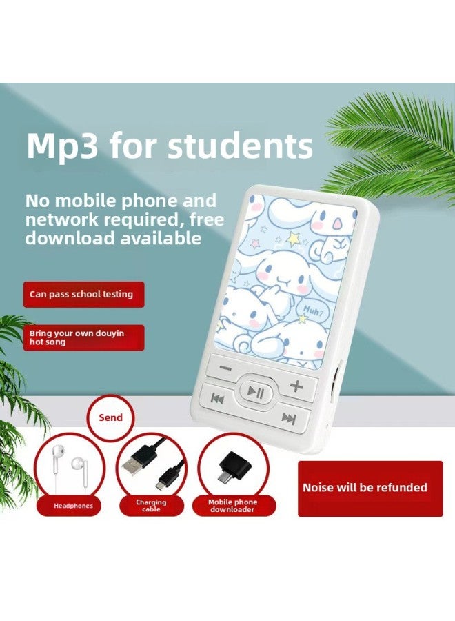 Can Be Put Out For Students To Listen To Songs Artifact Mp3 Walkman Cartoon Mini Portable Music Player-Body Color:Gold List Title-Memory Capacity:Can Be Placed Externally Mp3 + Full Set Of Accessories + 8g Memory Card  - Image 3