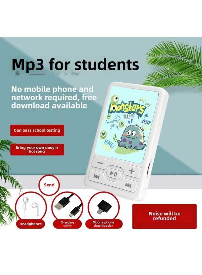 Can Be Put Out For Students To Listen To Songs Artifact Mp3 Walkman Cartoon Mini Portable Music Player-Body Color:Gold List Title-Memory Capacity:Can Be Placed Externally Mp3 + Full Set Of Accessories + 8g Memory Card  - Image 2