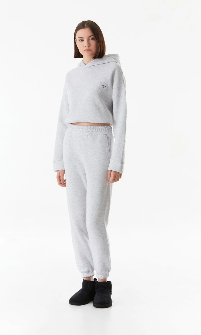 FullaModa Embroidered Elastic Waist Jogger Tracksuit Set