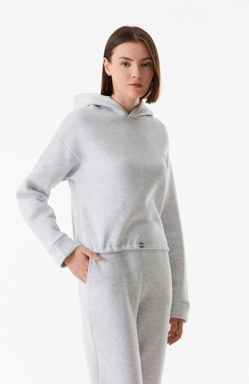 FullaModa Embroidered Elastic Waist Jogger Tracksuit Set