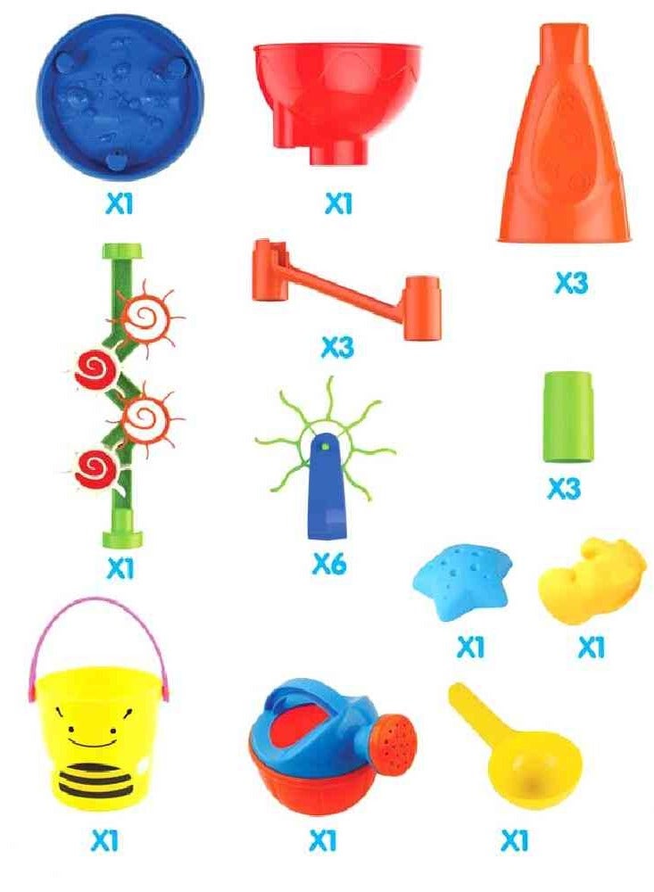 UKR Water Table 23-Piece Plastic Building Set – Beach Activity Toy for Kids | Outdoor Play & Water Fun Toy for Toddlers & Preschoolers - Image 3