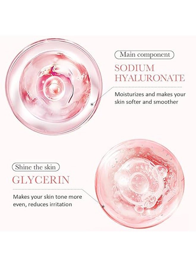بيو أكوا حمض الهيالورونيك الوردي ، 98٪ مرطب جوهر ترطيب الوجه لترطيب المسام يتقلص المسام المضادة للأكسدة يغذي 30 مل - Image 3
