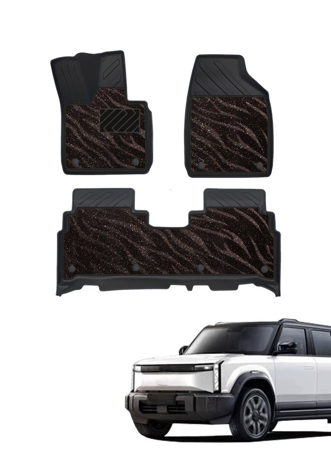 Generic A suitable 2024, icar 03 double-layer black TPE and coffee blanket floor mat, all-weather wear-resistant, non-slip, environmentally friendly and easy to wipe, high-end floor mat, goodcar.  - Image 1