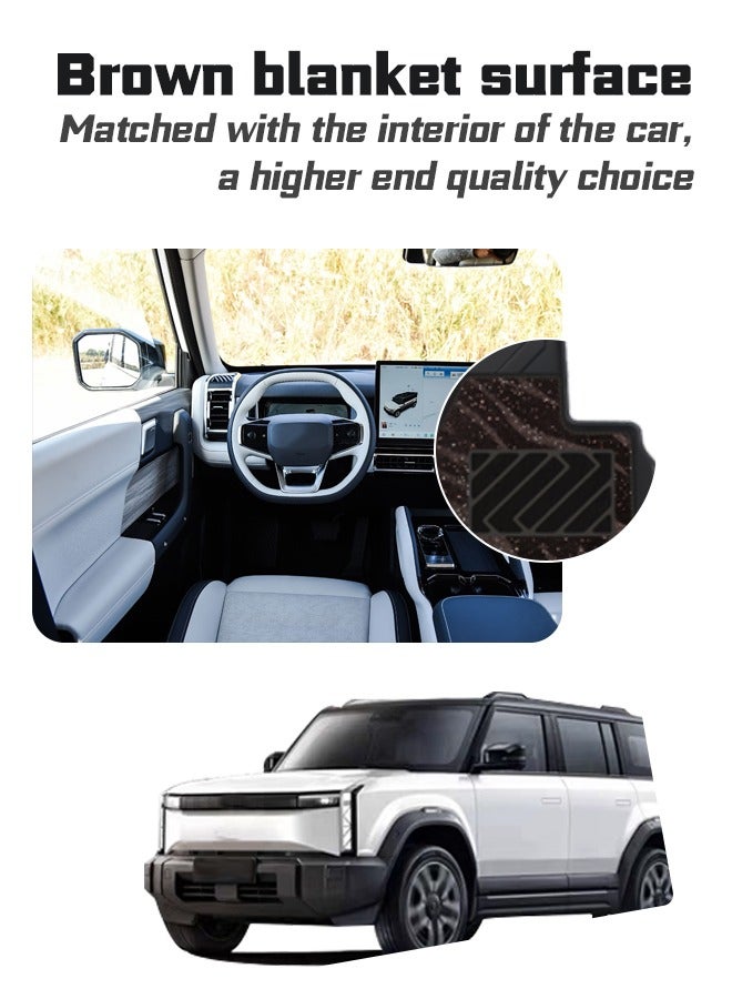 Generic A suitable 2024, icar 03 double-layer black TPE and coffee blanket floor mat, all-weather wear-resistant, non-slip, environmentally friendly and easy to wipe, high-end floor mat, goodcar.  - Image 2
