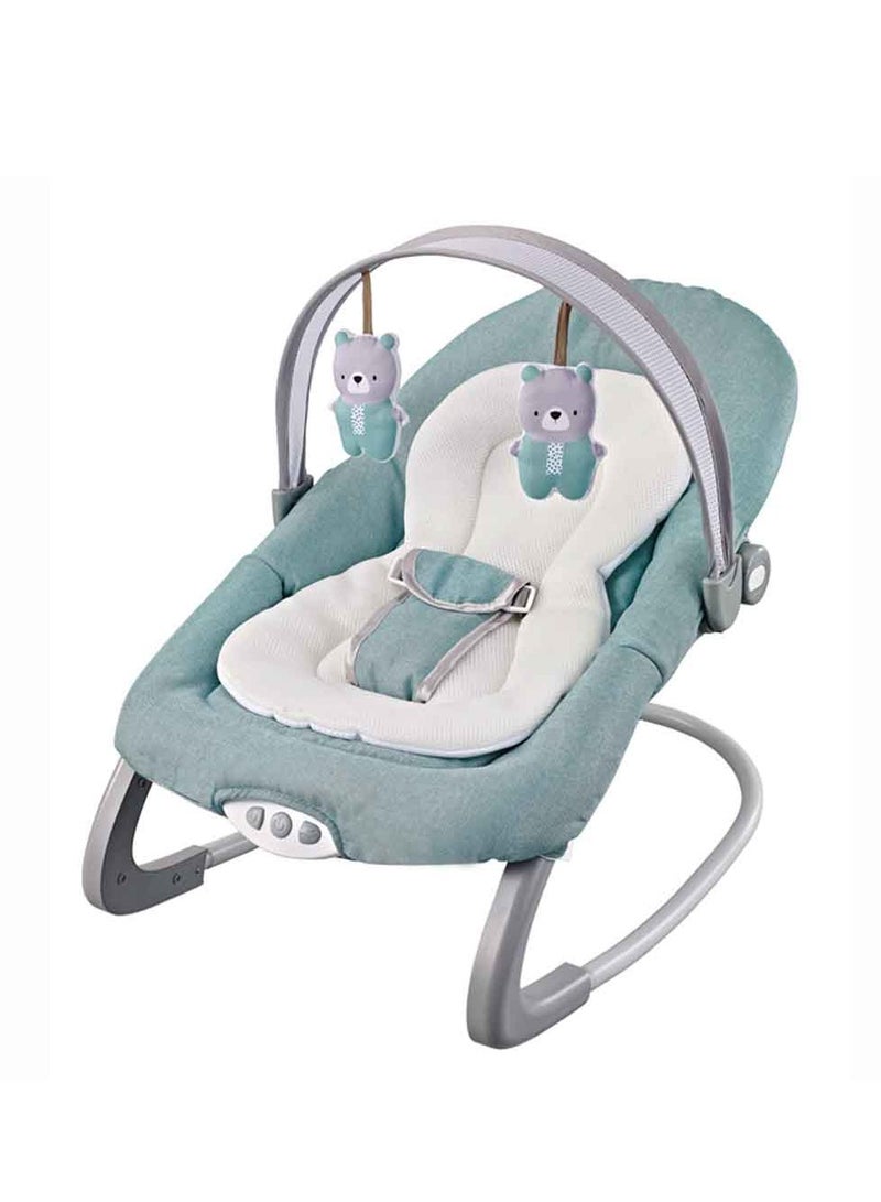 Factory Price Baby Bouncer With Removable Toys, Soothing Music and Vibrations - Mint  - Image 1
