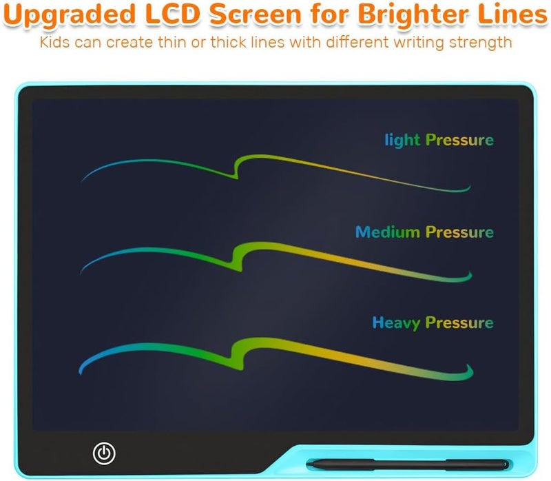 لوحة كتابة LCD للأطفال، شاشة ملونة بحجم 16 بوصة، لوحة رسم إلكترونية قابلة لإعادة الشحن مع قلم، لوحة كتابة رقمية محمولة قابلة للمسح، هدية للأولاد والبنات - Image 4