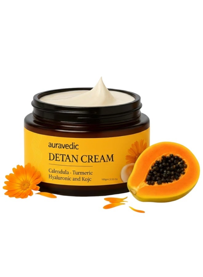Auravedic Detan Cream for Tan Removal 100g - Image 1