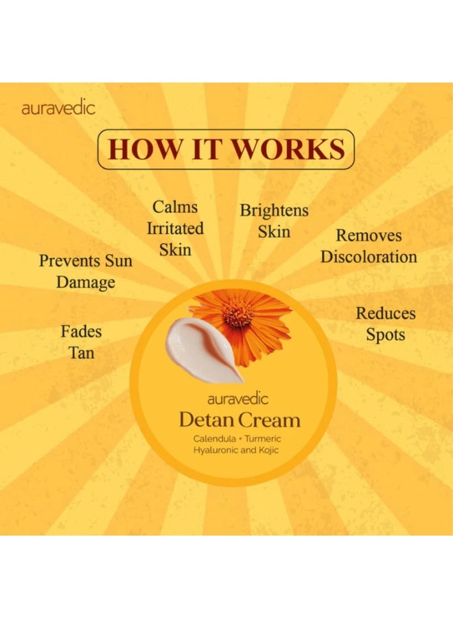 Auravedic Detan Cream for Tan Removal 100g - Image 3