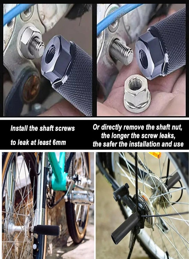 SMALLSTARIII Bike Pegs 2Pcs Aluminum Alloy Anti-Skid Lead Foot Bicycle Pegs 3/8 inch Axles - Image 4