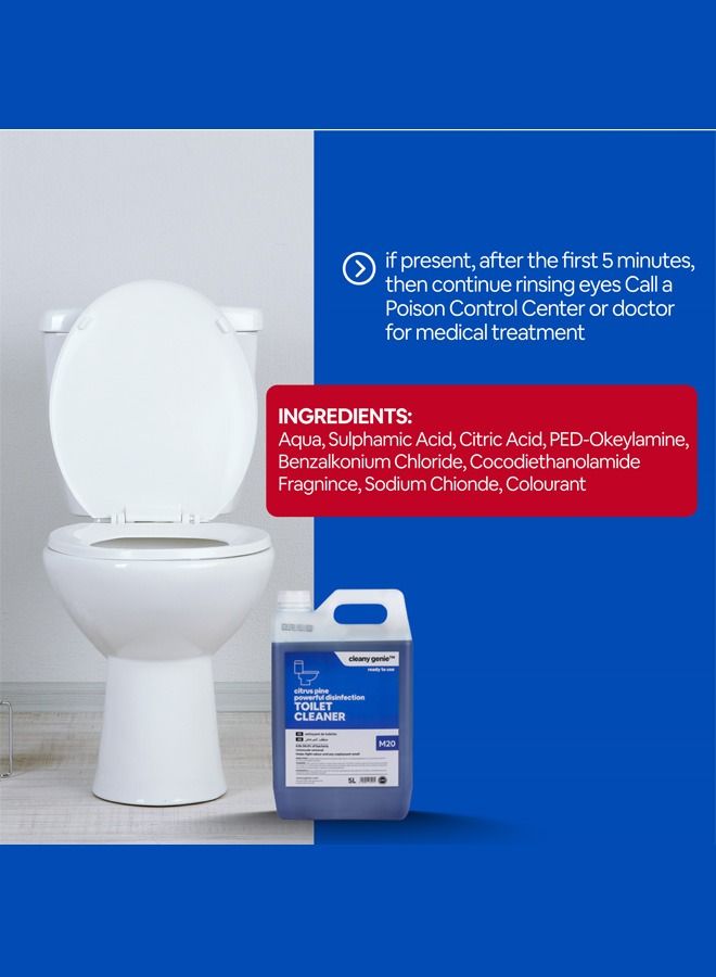 cleany genie Toilet Cleaner Liquid - Citrus Pine Fragrance 5 Liter - Image 3