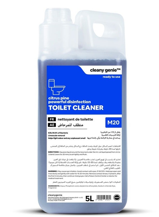 cleany genie Toilet Cleaner Liquid - Citrus Pine Fragrance 5 Liter - Image 1