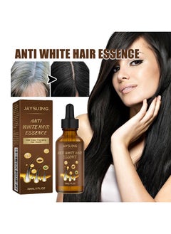 Jaysuing Anti White Hair Essence , Dark Anti Graying Hair Serum for Men and Women, Nutrient Natural Darkening, Promoting Healthier and Thicker Hair-30ml  - Image 1