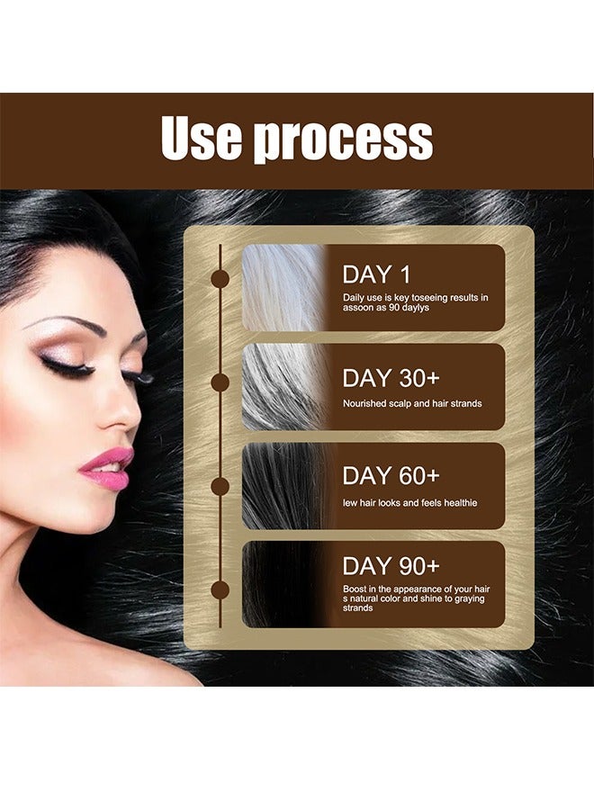 جايسوينغ خلاصة الشعر الأبيض المضادة للشعر الأبيض ، مصل الشعر الداكن المضاد للشيب للرجال والنساء ، تغميق طبيعي ، يعزز صحة الشعر وأكثر سمكا - 30 مل - Image 4