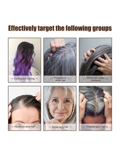 Jaysuing Anti White Hair Essence , Dark Anti Graying Hair Serum for Men and Women, Nutrient Natural Darkening, Promoting Healthier and Thicker Hair-30ml  - Image 2