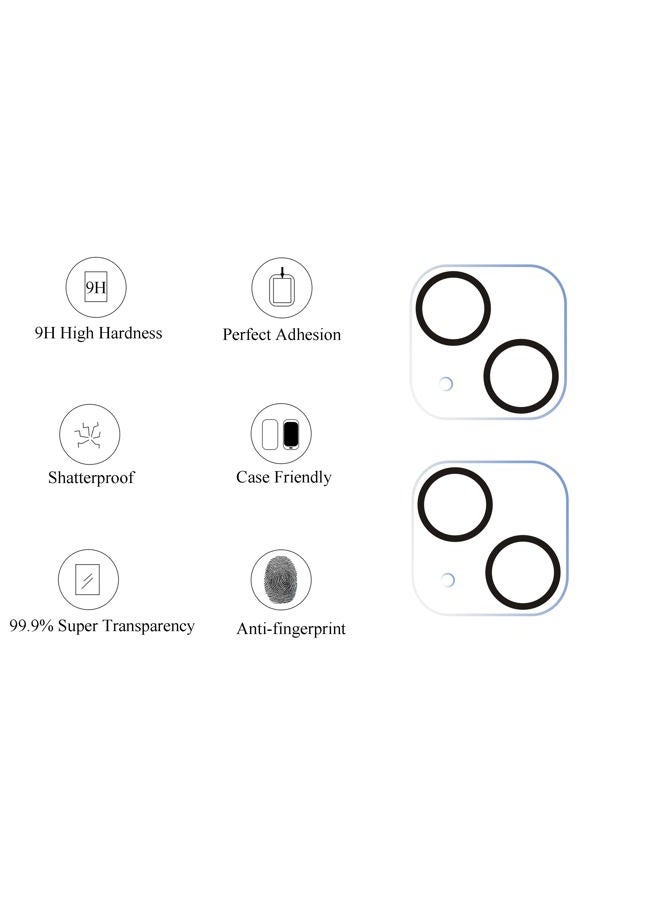 Ailun Camera Lens Screen Protector Compatible for iPhone 13 2Pack Tempered Glass Film,[9H Hardness] - HD - Image 2