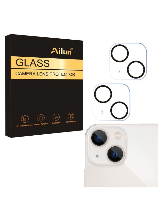 Ailun Camera Lens Screen Protector Compatible for iPhone 13 2Pack Tempered Glass Film,[9H Hardness] - HD - Image 1