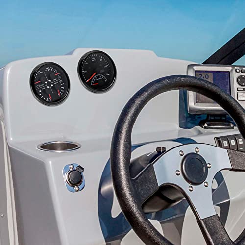 ARTILAURA GPS Speedometer Gauge Set - GPS Speedometer with Tachometer,Fuel Level Water Temperature Oil Pressure Voltage 4in1 Boat Gauge for Car AUTO Marine (Black) - Image 4