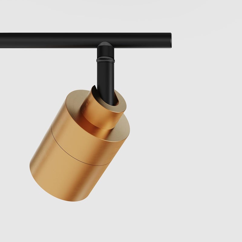 VidaLite Shura Black & Brass 2-Light Track Light with Adjustable Heads, Integrated LED Bulbs, 15 in. Track Lighting Kit Ceiling Light, 3000k, 1120 Lumens - Image 5