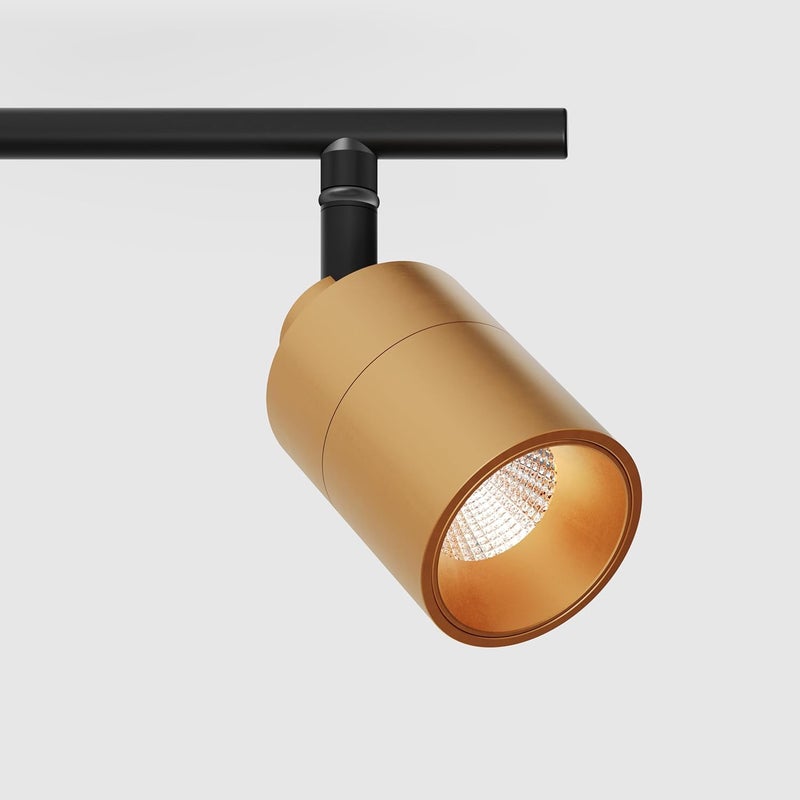 VidaLite Shura Black & Brass 2-Light Track Light with Adjustable Heads, Integrated LED Bulbs, 15 in. Track Lighting Kit Ceiling Light, 3000k, 1120 Lumens - Image 4