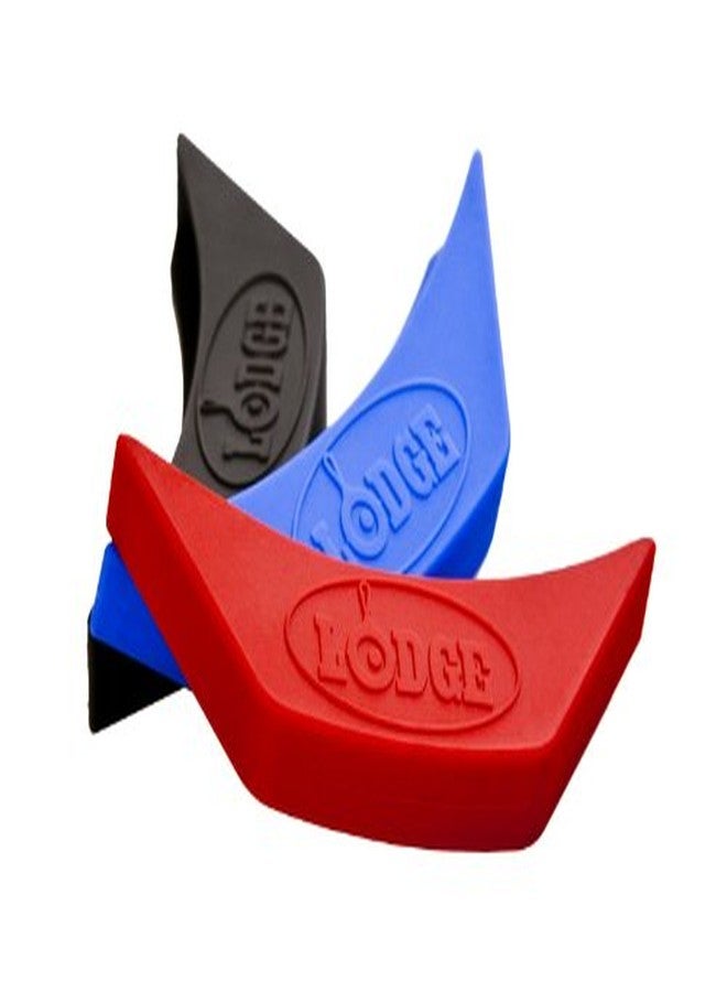 Lodge Silicone Assist Handle Holder - Dishwasher Safe Hot Handle Holder Designed for Traditional Cast Iron Dual Handle Products - Reusable Heat Protection Up to 450° - Black - Image 2