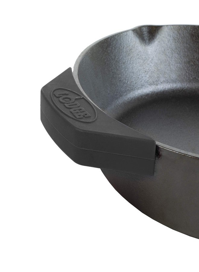 Lodge Silicone Assist Handle Holder - Dishwasher Safe Hot Handle Holder Designed for Traditional Cast Iron Dual Handle Products - Reusable Heat Protection Up to 450° - Black - Image 3