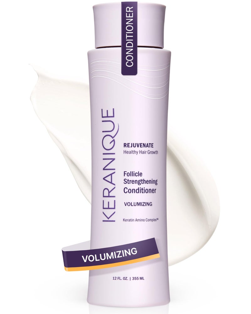 Keranique Volumizing Conditioner for Women - Best for Fine, Thin, & Brittle Hair - Sulfate-Free, Good for Color Treated Hair - Nourishing Volume Thickening Conditioner with Keratin for Thinning Hair - Image 1