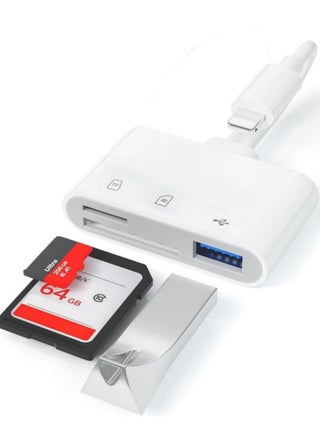SD Card Reader for iPhone, Lightning to SD Card Reader, 3-in-1 SD Card Reader for SD Card/Micro SD Digital Camera Adapter Compatible with iPhone, Plug and Play SD Card Reader - pzsku/ZB9C7A44BE8771AFF7589Z/45/1746769839/ddcadc20-cfbb-41cb-9a8a-5f69fc1a413e
