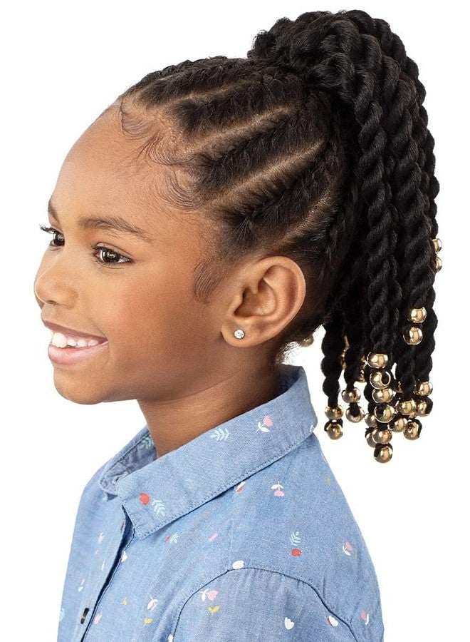 Outre Lil Looks Drawstring Ponytail - BEADED TWISTS 12" (1B) - Image 3