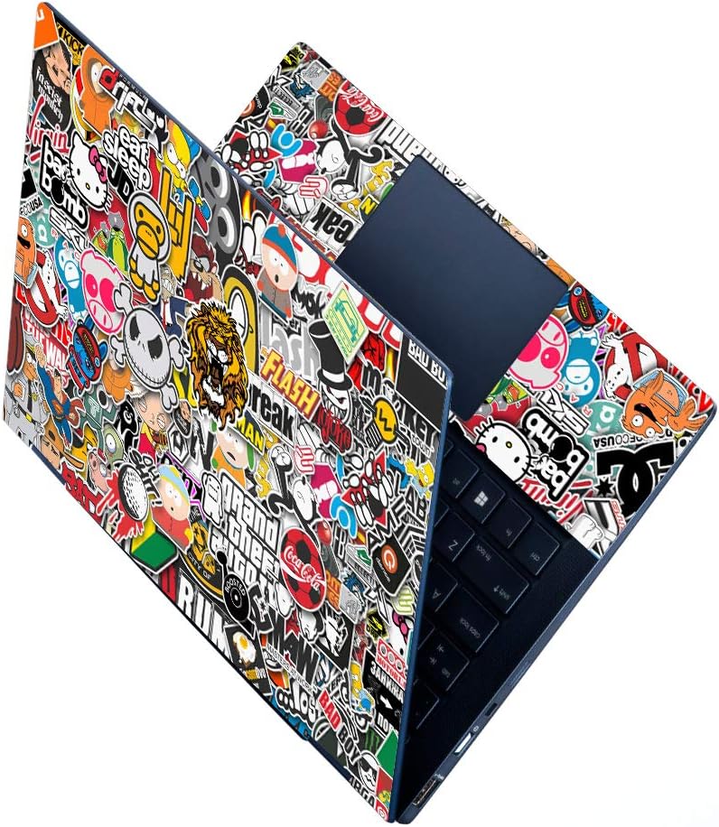 FineArts غطاء لابتوب كامل اللوحة من حتى 15.6 بوصة ملصق متوافق مع Dell/HP/Lenovo/Acer/Sony جميع أحجام اللابتوب حتى 14 إلى 15.6 بوصة - (Bomb Tiger) - Image 1