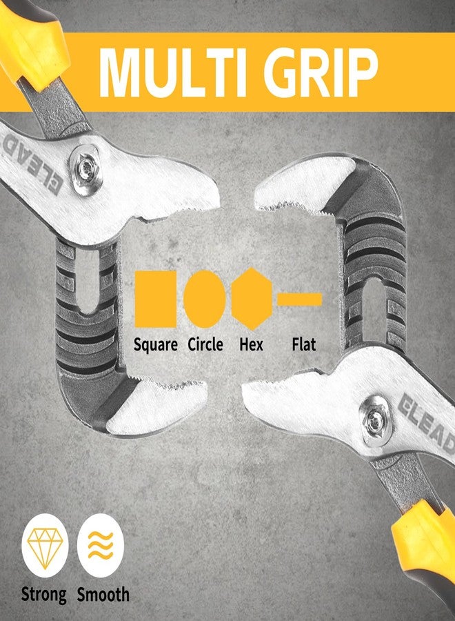 ELEAD 4-Piece Groove Joint Pliers Set, 12/10/8/6 Inch Adjustable Water Pump Pliers with Tool Roll Bag, Tongue and Groove for Home Repair, Gripping, Nuts, Bolts, Pipe & Fittings - Image 4