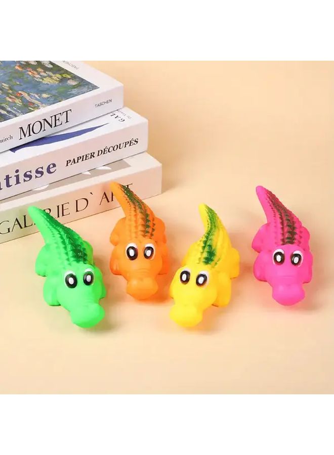 لعبة قضم كبيرة لسمك القرش لكلاب بلون وردي أحمر مع صوت خشخشة لتنظيف الأسنان للمضغ العدواني - Image 5