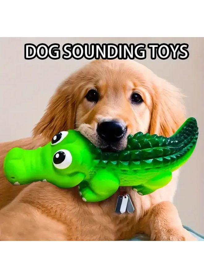 لعبة قضم كبيرة لسمك القرش لكلاب بلون وردي أحمر مع صوت خشخشة لتنظيف الأسنان للمضغ العدواني - Image 2