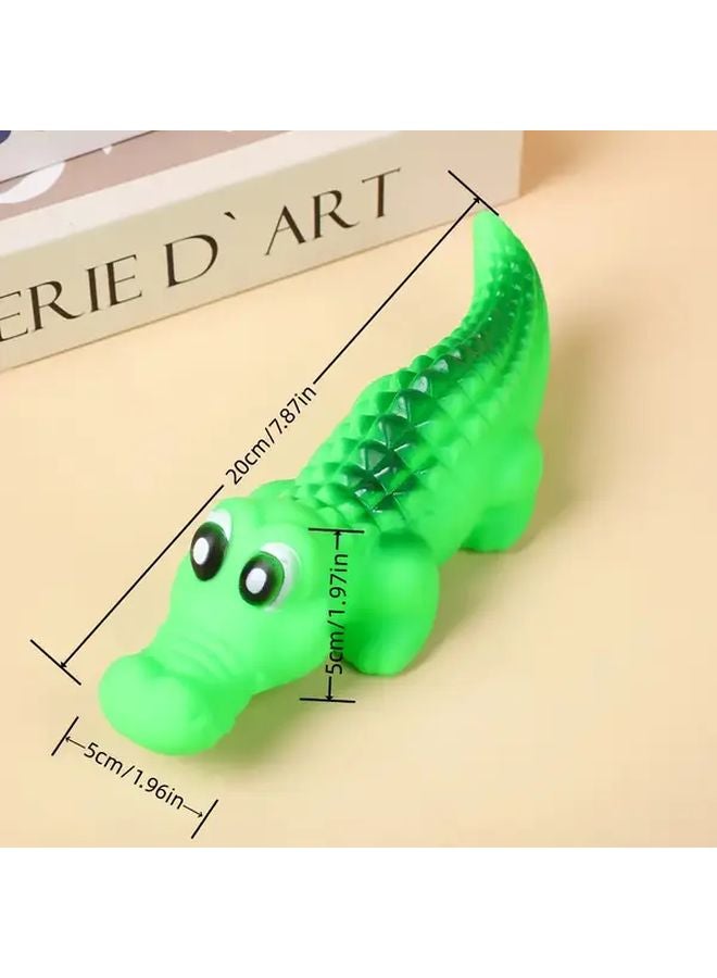 لعبة قضم كبيرة لسمك القرش لكلاب بلون وردي أحمر مع صوت خشخشة لتنظيف الأسنان للمضغ العدواني - Image 3