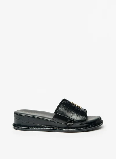 فلورا بيلا من شو إكسبرس Women Textured Slip-On Platform Heels Sandals