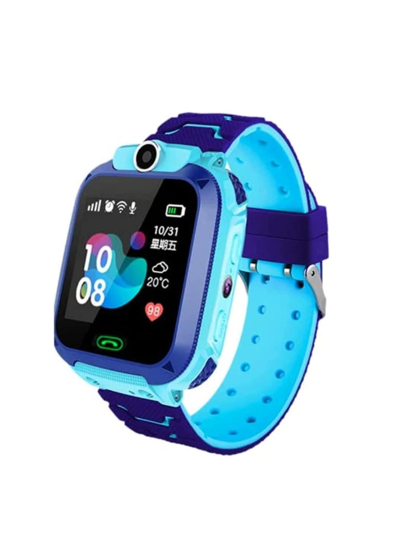 ELTRAZONE Newest Model Q12 GPS Smart Watch for iOS for Kids Android Q12 Kids 1.44in Waterproof Finder Anti Lost Monitor Smartwatches (Blue)