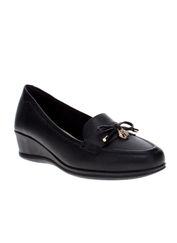 مودار Modare Ladies Closed/Flat Shoes Black | Made In Brazil