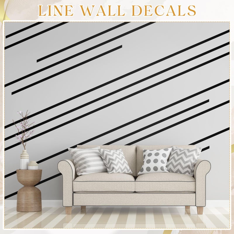 هوليري Hoolerry 24 PCS 70.8 × 1.2 بوصة شارات الجدار المعدني قشر وملصقات البلاط اللاصقة العصي. - Image 5